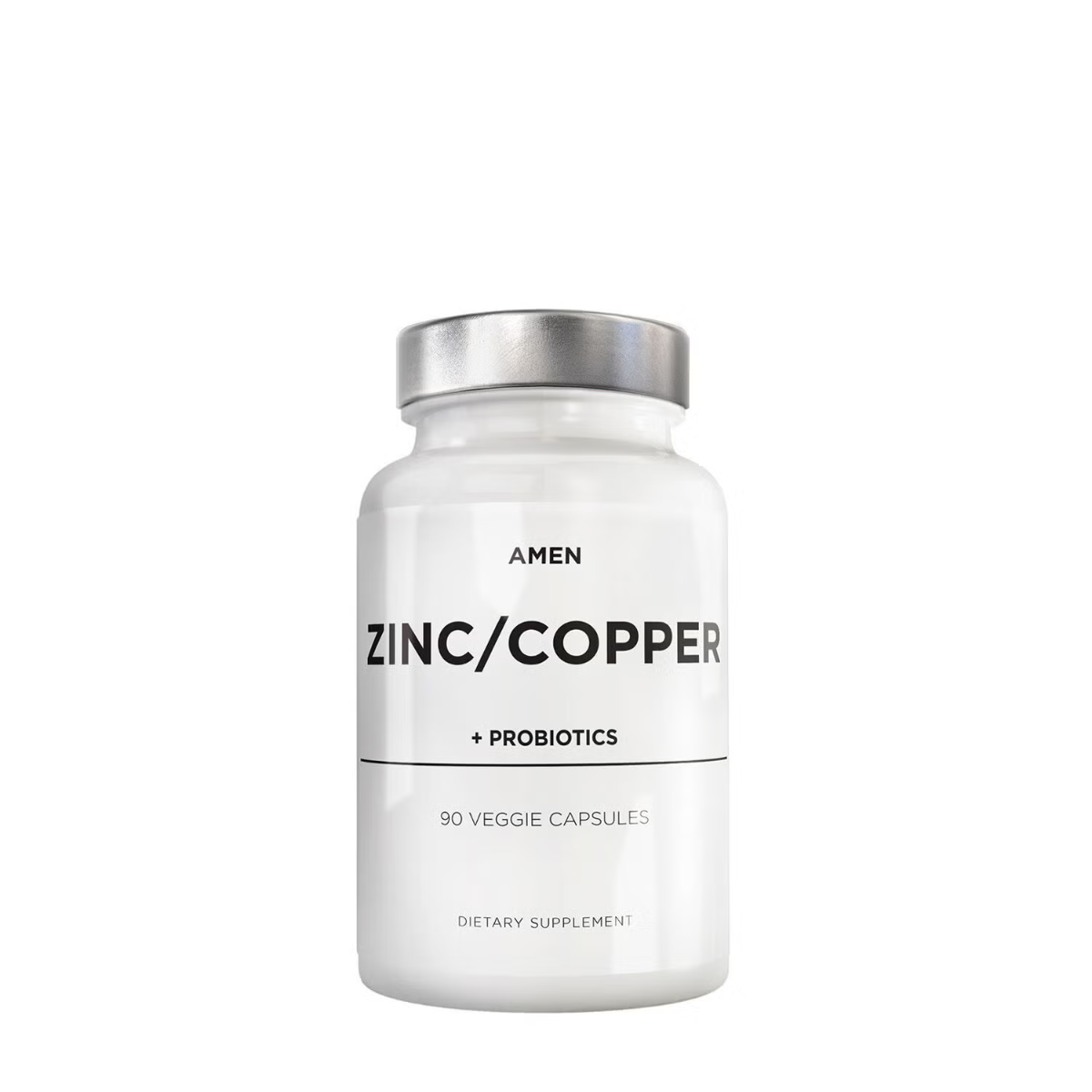 CodeAge Amen Zinc/Copper + Probiotics 2 Billion CFU, formula pentru echilibru mineral si digestie sanatoasa, 90 cps