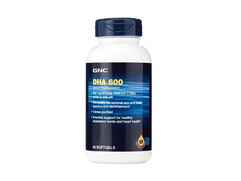 GNC DHA 600, Acizii Grasi DHA Omega-3, 60 cps