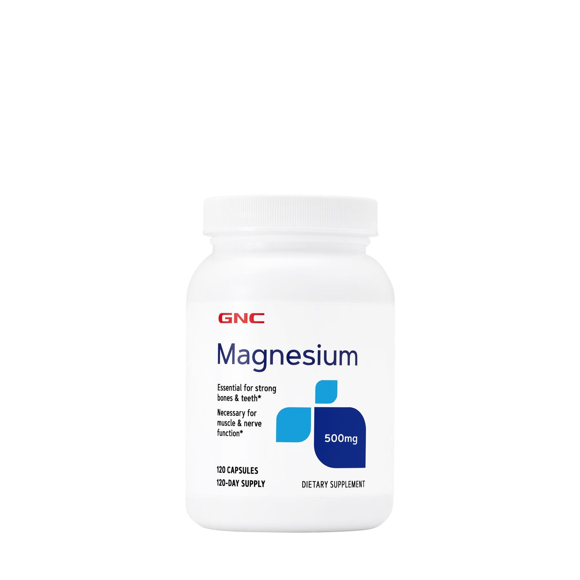 GNC Magnesium 500 mg, Supliment pentru Relaxare Musculara si Sustinerea Sistemului Nervos, 120 cps