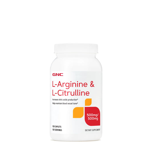 GNC L-Arginine & L-Citrulline, L-Arginina si L-Citrulina, 120 tb