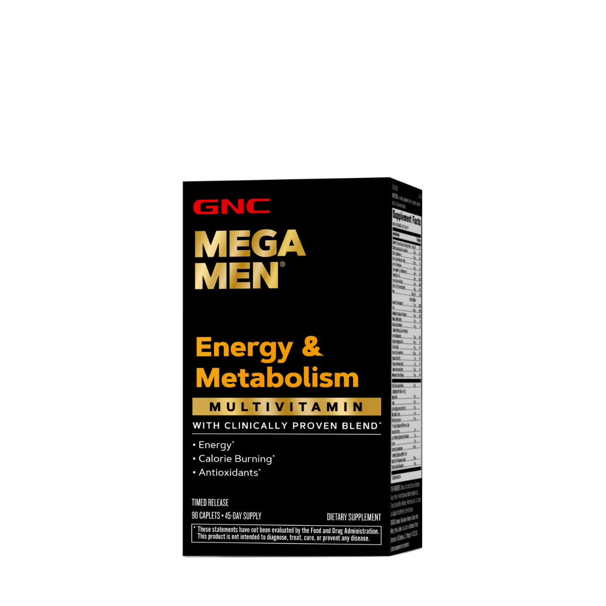 GNC Mega Men® Energy & Metabolism, Complex de Multivitamine Pentru Barbati, Energie si Metabolism, 90 tb