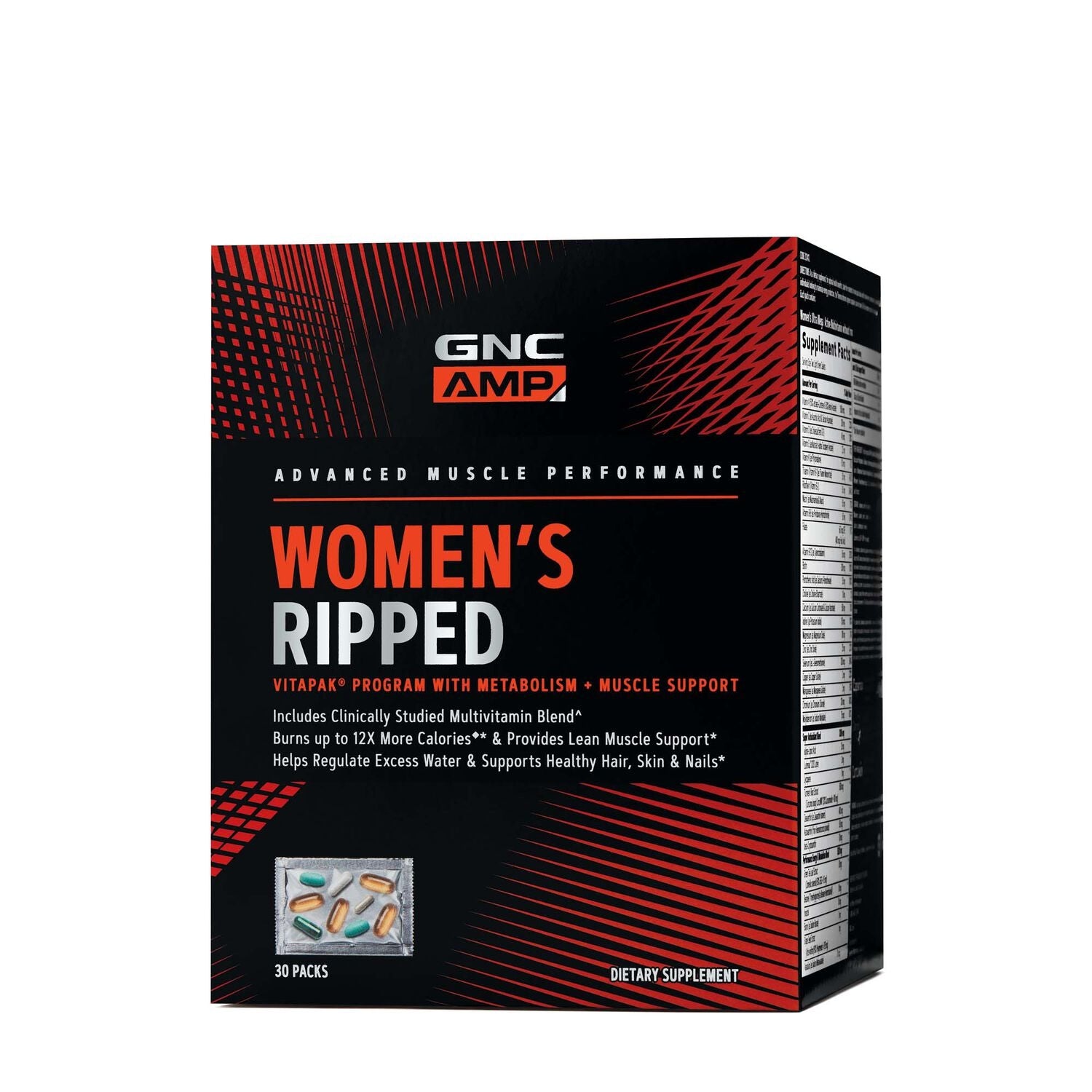 GNC AMP Women’s Ripped Program VitaPak® Complex de Multivitamine Pentru Femei, 30 Pachetele