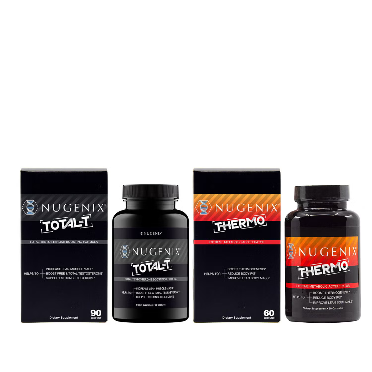 Nugenix® Total T + Thermo Bundle, Pachet pentru Energie, Forta si Control al Greutatii