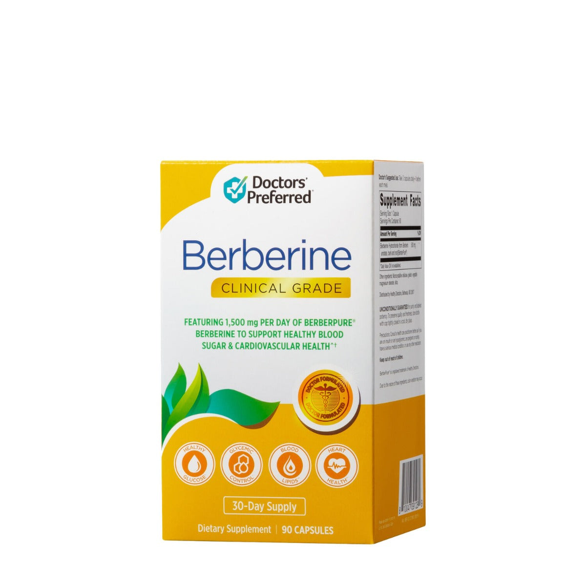 Doctors’ Prefered® Berberine Clinical Grade, Berberina 500 mg, 90 cps