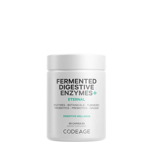 CodeAge Fermented Digestive Enzymes with Probiotics & Prebiotics, Enzime Digestive cu Probiotice si Prebiotice pentru Sustinerea Digestiei, 90 cps