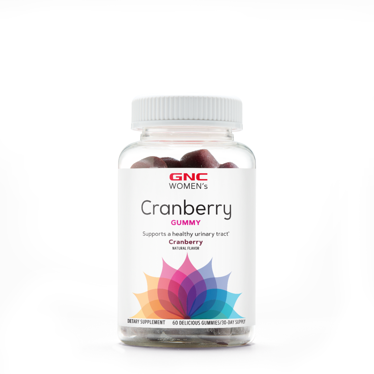 GNC Women’s Cranberry Gummies, Jeleuri cu Extract din Merisor cu Aroma Naturala, 60 Jeleuri