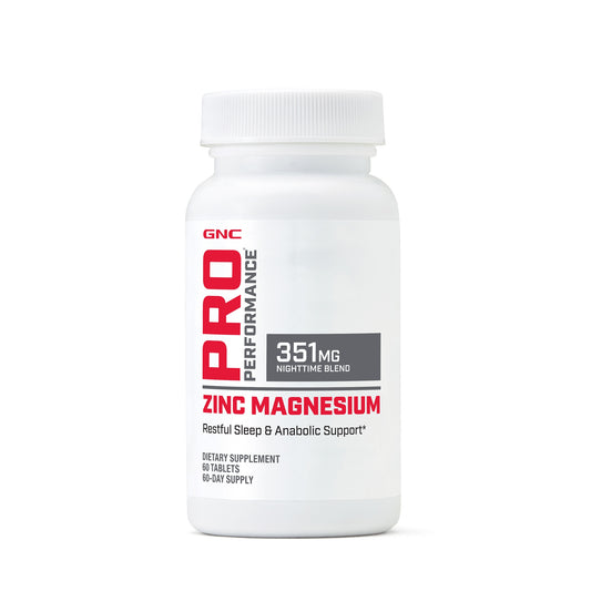GNC Pro Performance® Zinc Magnesium, Complex de Zinc, Magneziu si Aminoacizi, 60 tb