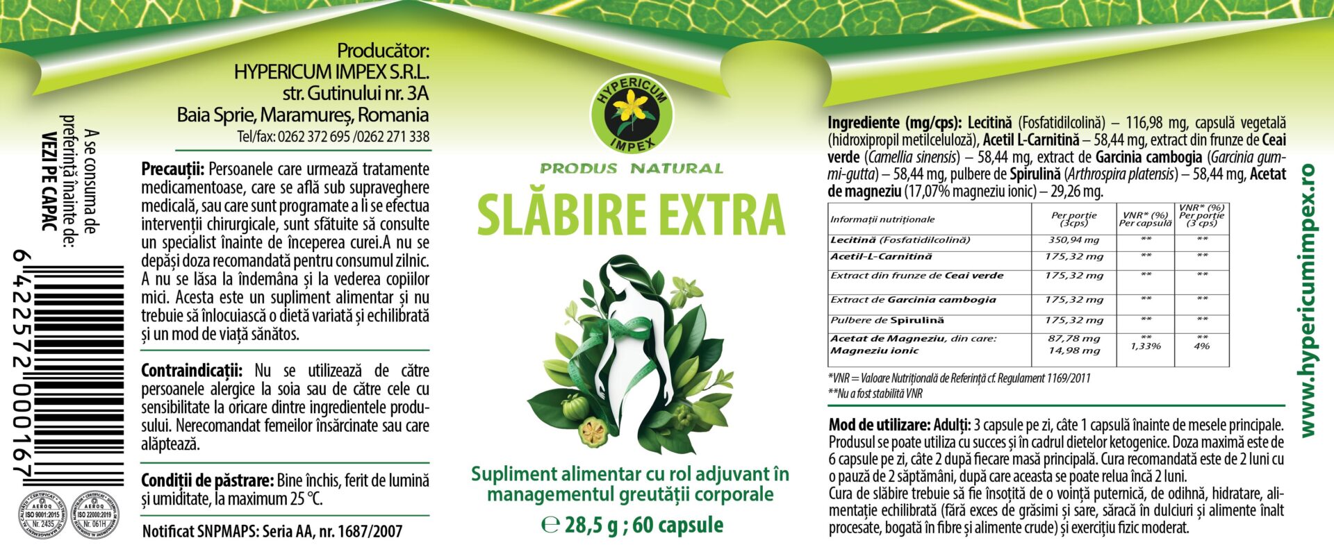 Capsule Slabire Extra