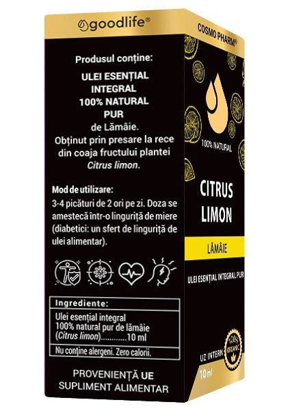 CITRUS LIMON – Ulei Esential De Lamaie Uz Intern 10 ml