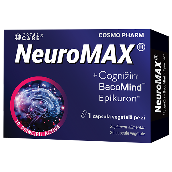 Neuromax + Cognizin®, BacoMind – Memorare, Concentrare, Performanta Cerebrala