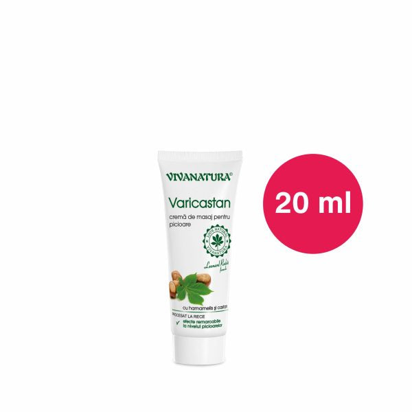 Varicastan Travel – cremă pentru masajul picioarelor cu hamamelis si castan 20 ml – Leonard Radutz Formula – VivaNatura