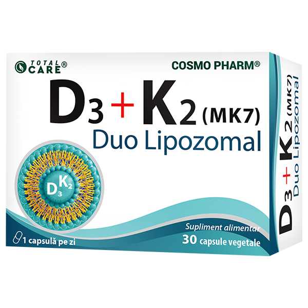 Vitamina D3 K2 Lipozomala – absorbtie ridicata