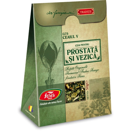 Ceai Prostata și Vezică G75 Fares, semințe dovleac și plante, 50 g