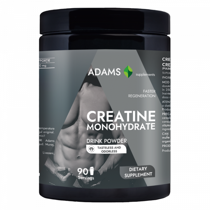 Creatina monohidrata (fara aroma), 400g, Adams Supplements