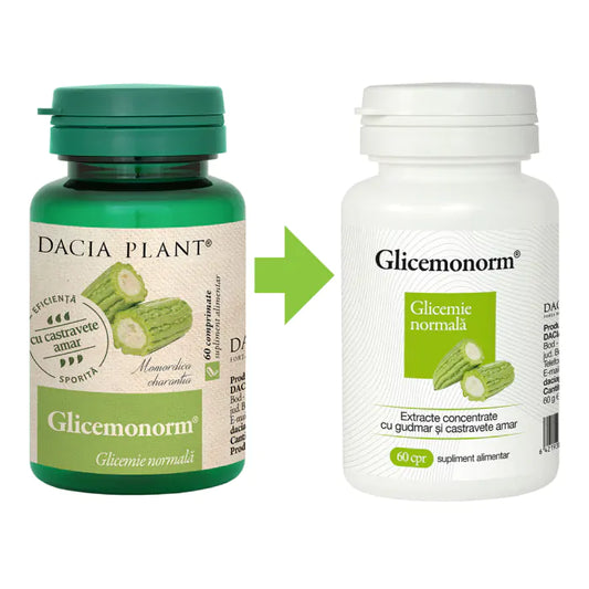 Glicemonorm comprimate cu extract de castravete amar 60Cpr