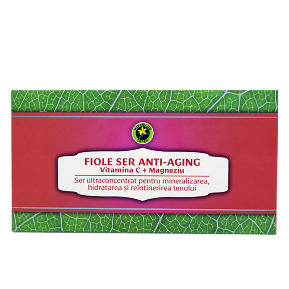 Set fiole Anti-Aging cu Vitamina C si Magneziu 12 buc