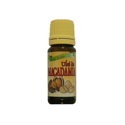 Ulei de Macadamia presat la rece, uz intern și extern, 10 ml, Herbal Sana