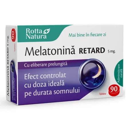 Melatonina Retard, 5 mg, 90 tablete, Rotta Natura