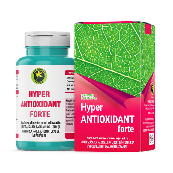 Capsule Hyper Antioxidant Forte – rol adjuvant în limitarea stresului oxidativ și încetinirea ritmului de înaintare în vârstă