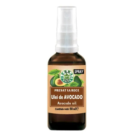 Ulei de Avocado presat la rece spray, uz intern și extern, 50 ml, Herbal Sana