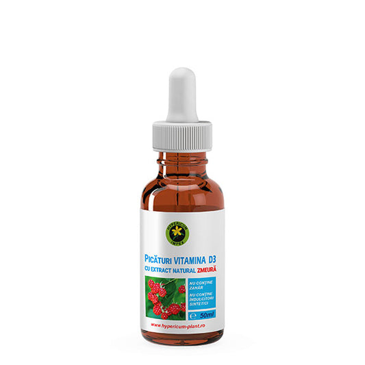 Vitamina D3 cu extract natural de Zmeura 50ml, HYPERICUM
