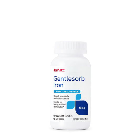 GNC Gentlesorb Iron™ 18 mg, Fier cu Absorbtie Usoara 18 mg , 90 cps