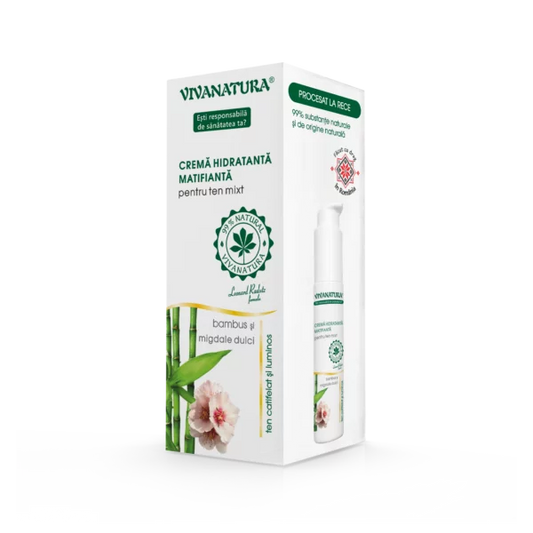 Crema hidratanta matifianta pentru ten mixt cu bambus si migdale dulci 45 ml – Leonard Radutz Formula – VivaNatura