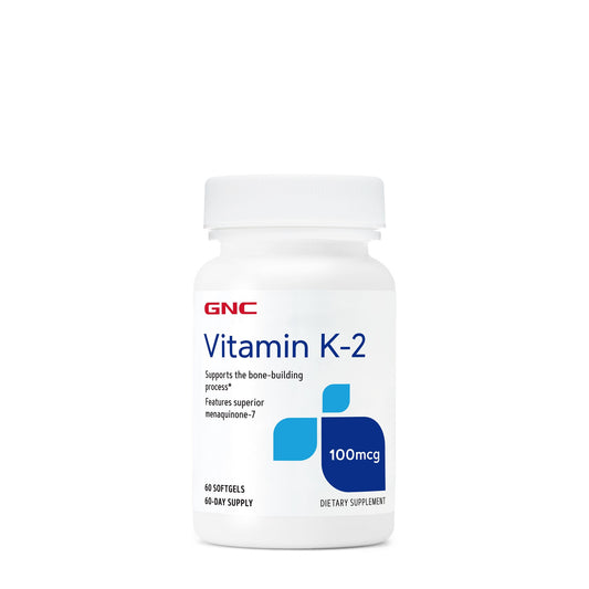 GNC Vitamin K-2 100 mcg, Vitamina K 2, 60 cps