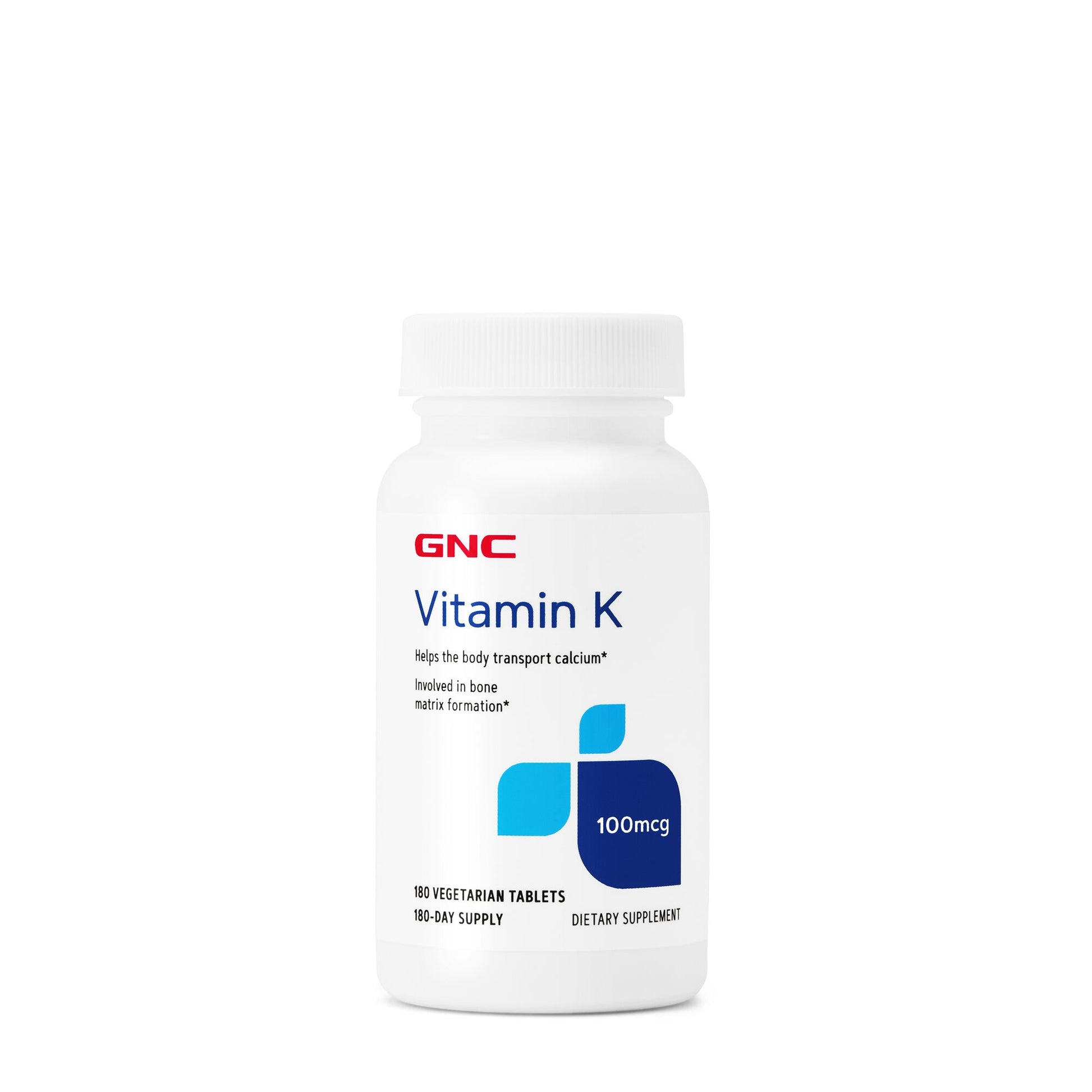 GNC Vitamin K 100 mcg, Vitamina K, 180 tb