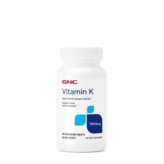 GNC Vitamin K 100 mcg, Vitamina K, 180 tb