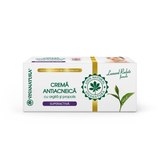 Cremă Antiacneică SUPERACTIVĂ cu argilă și propolis 20 ml – Leonard Radutz Formula – VivaNatura