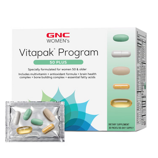 GNC Women's Vitapak® Program 50 Plus, Complex de Multivitamine Pentru Femei 50 Plus, 30 Pachete