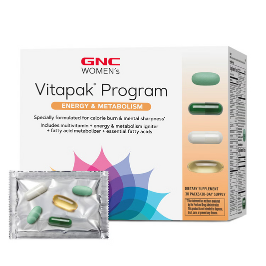 GNC Women's Vitapak Program® Energy and Metabolism, Complex de Multivitamine Pentru Femei, Energie si Metabolism, 30 Pachetele