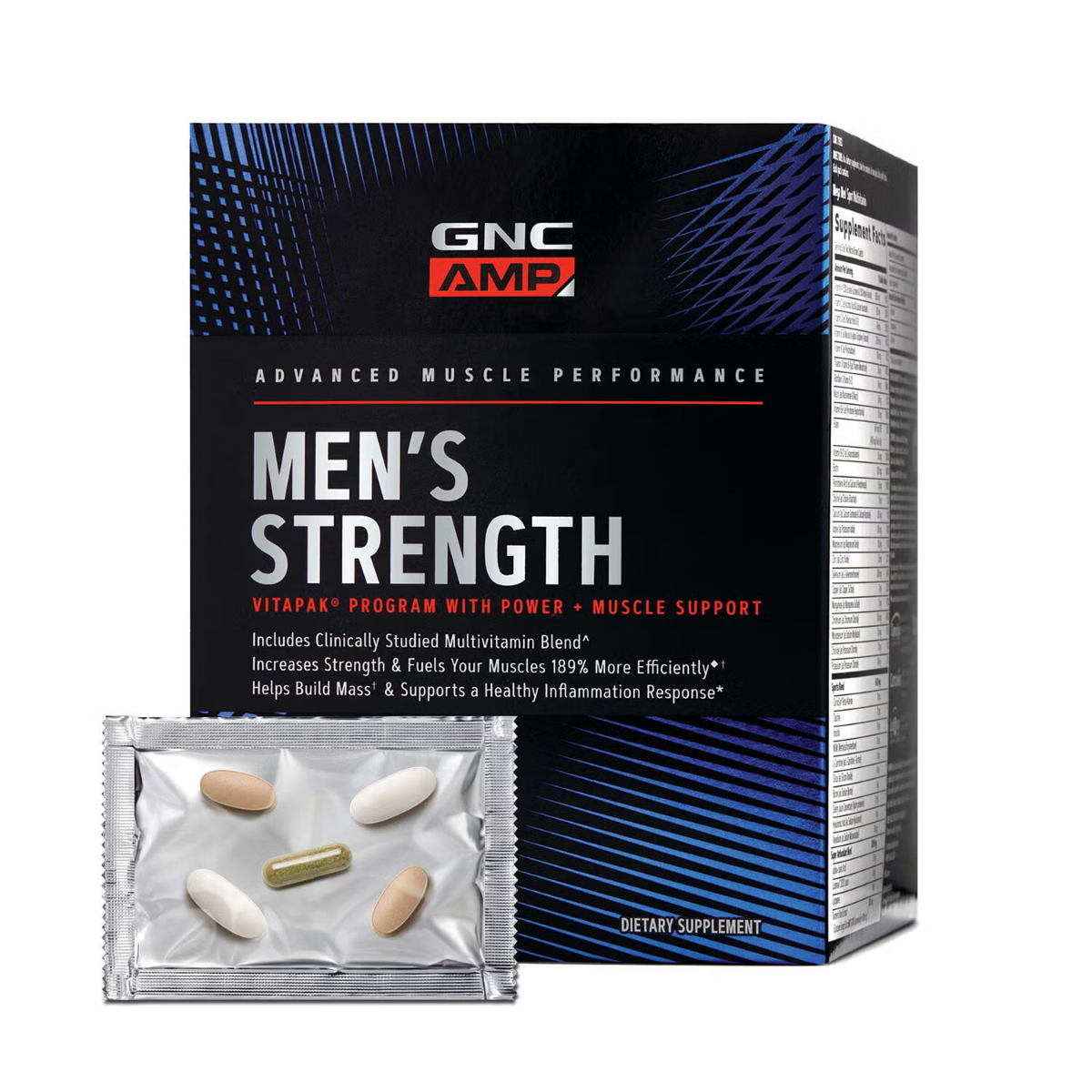 GNC AMP Men's Strength, Formula Pentru Cresterea Masei Musculare, 30 Pachete