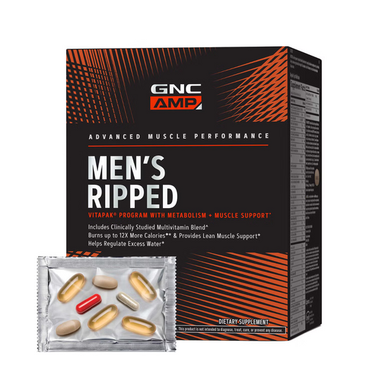 GNC AMP Men's Ripped Vitapak® Program Complex de Multivitamine Pentru Barbati, 30 Pachetele