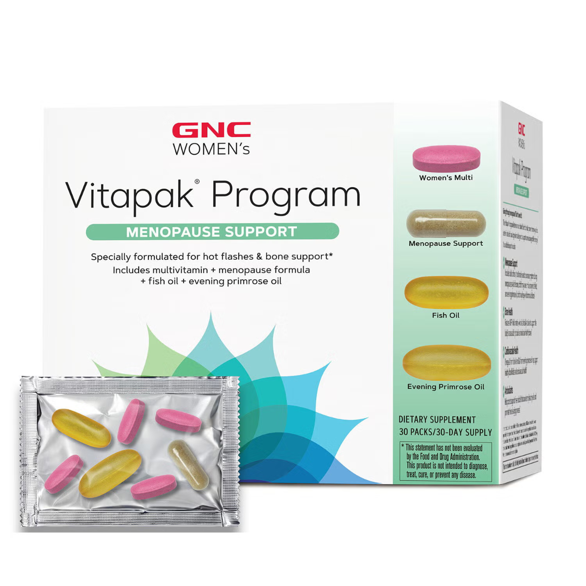 GNC Women's Ultra Mega® Menopause Vitapak® Program, Complex de Multivitamine Pentru Menopauza, 30 Pachete