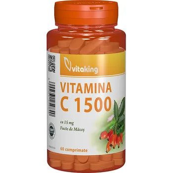 Vitamina C 1500mg cu macese, 60 comprimate, Vitaking