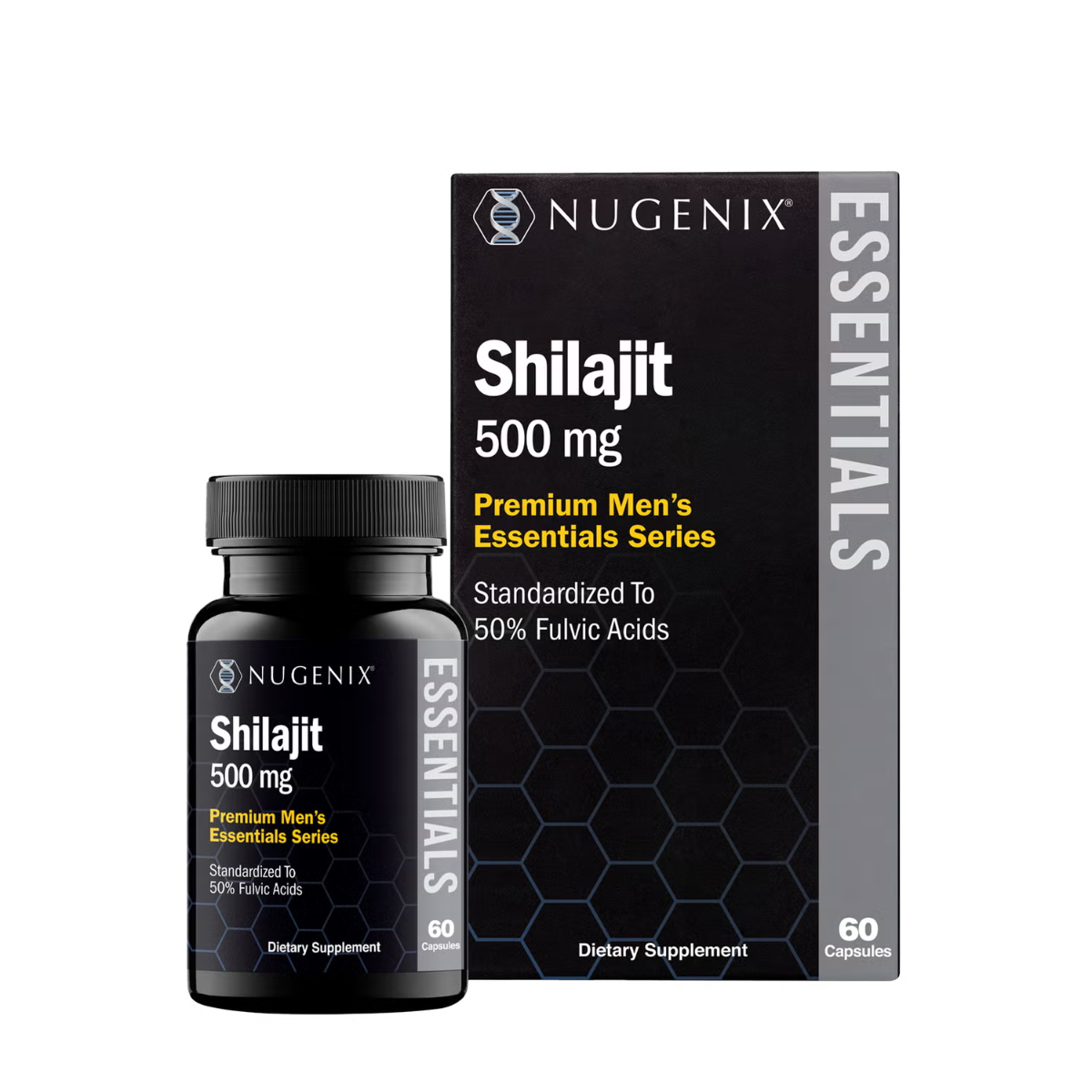 Nugenix® Shilajit 500 mg, Rasina Pura de Shilajit din Himalaya, 60 cps
