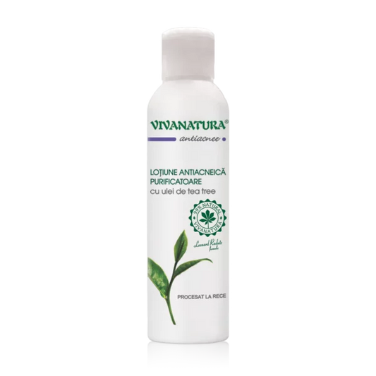Loțiune Antiacneică Purificatoare cu Ulei de Tea-Tree 150 ml – Leonard Radutz Formula – VivaNatura