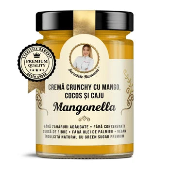 Crema tartinabila de mango cu cocos si caju Mangonella Secretele Ramonei, 350g, Laboratoarele Remedia