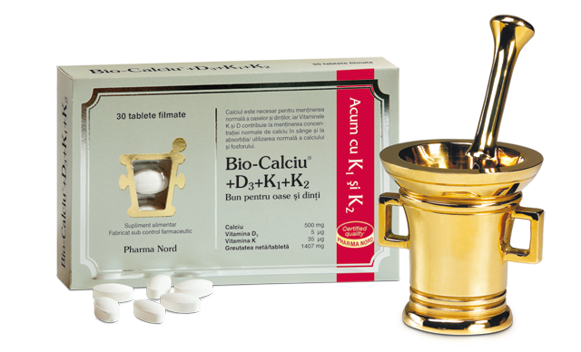 Calciu cu absorbţie ridicată cu vitaminele D și K