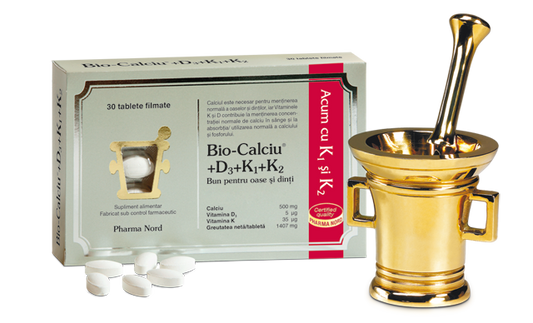 Calciu cu absorbţie ridicată cu vitaminele D și K