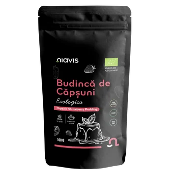 Budinca de capsune fara gluten, 100g, Niavis