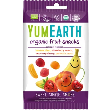 Jeleuri de fructe bio fara gluten si fara gelatina, 50g, Yumearth