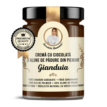 Crema de ciocolata cu alune de padure din Piemont Secretele Ramonei, 350g, Laboratoarele Remedia