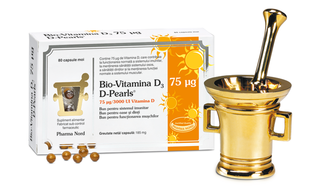 Vitamina D 75 µg în ulei de măsline presat la rece