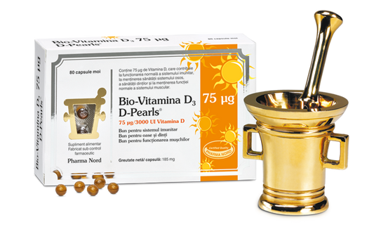 Vitamina D 75 µg în ulei de măsline presat la rece