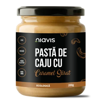 Pasta de caju cu caramel sarat, 200g, Niavis