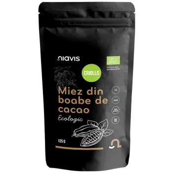 Miez din boabe de cacao ecologice, 125g, Niavis
