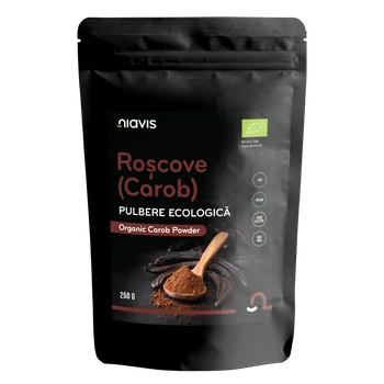 Roscove (Carob) Pulbere ecologica, 250g, Niavis